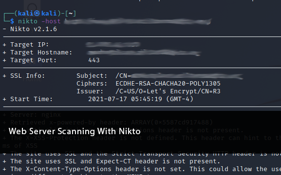 Web Server Scanning With Nikto