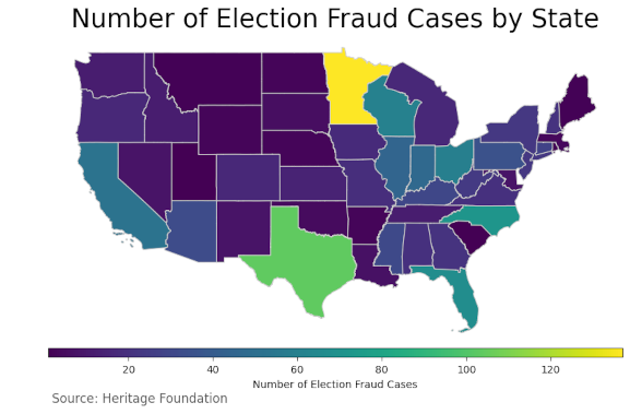 Map of Voter Fraud Cases